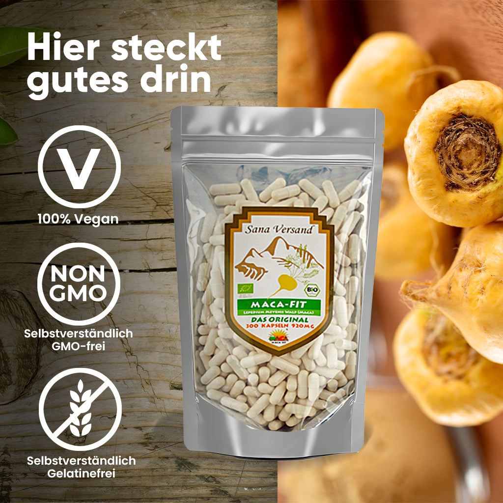 Maca Kapseln 300 Gelb