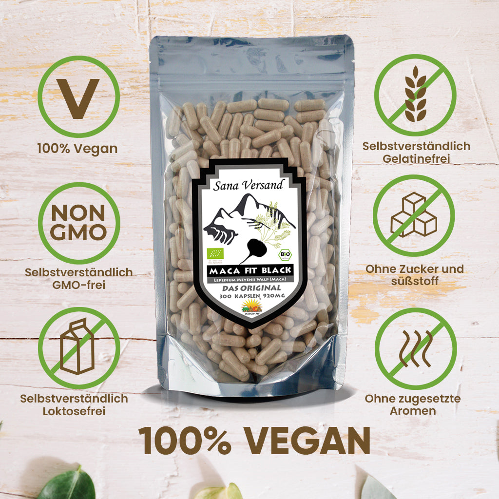 Maca Kapseln 300 Schwarz