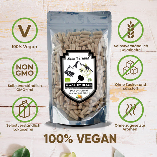 Maca Kapseln 300 Schwarz